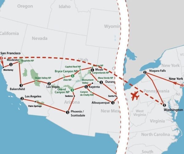 Best of America (23 dagen) - lastminute vakantie aanbiedingen