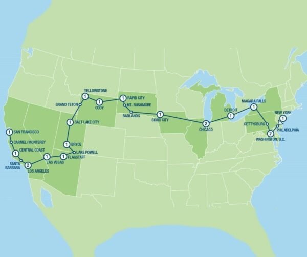The Great American Crossing (23 dagen) - lastminute vakantie aanbiedingen
