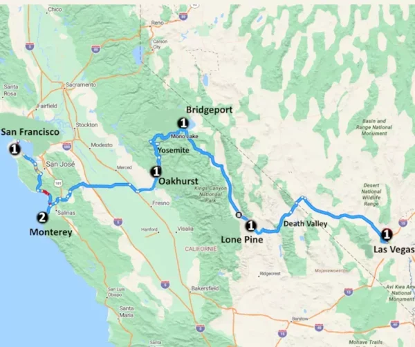 California Sierra Nevada (9 dagen) - lastminute vakantie aanbiedingen