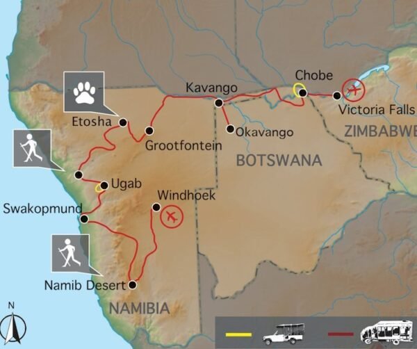 De Olifantenroute van Windhoek tot Victoria Falls (18 dagen) - lastminute vakantie aanbiedingen