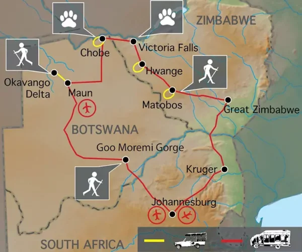 Het beste van Zimbabwe en Botswana (20 dagen) - lastminute vakantie aanbiedingen